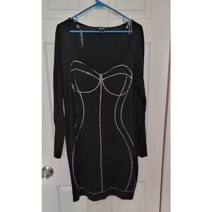Black plus size dress